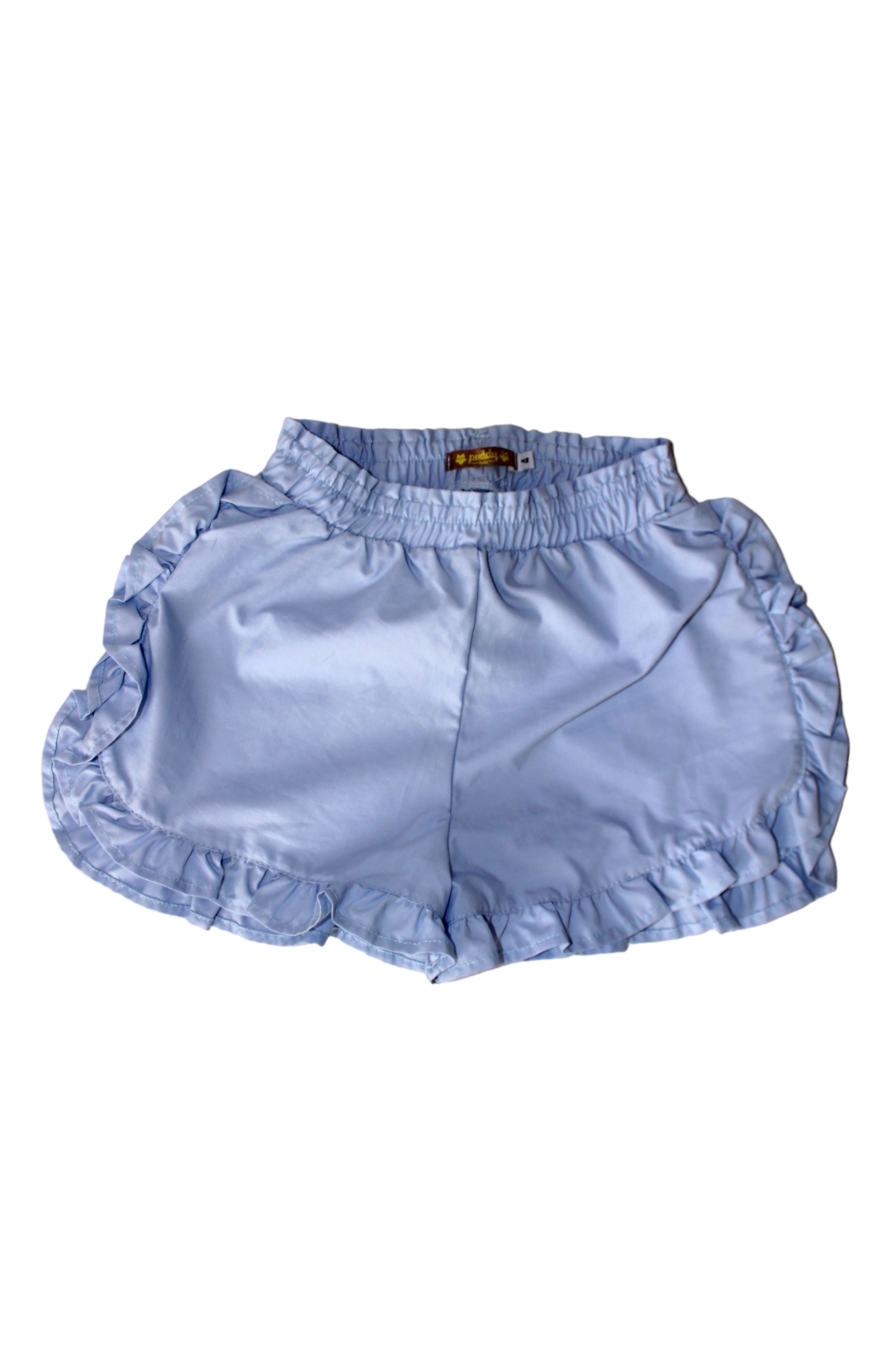 Short babado listra azul claro - Frente